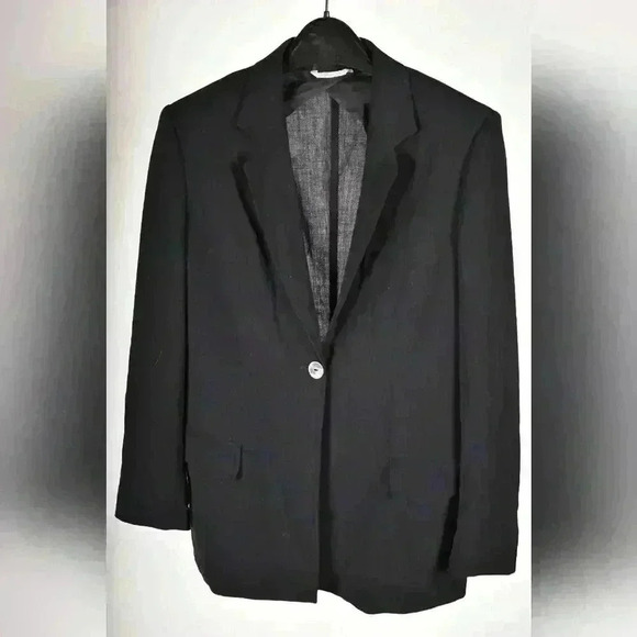 MAX MARA Navy Blue Stretch Unlined Merino  Wool Blazer Jacket 36EU 4US Italy - Picture 11 of 11